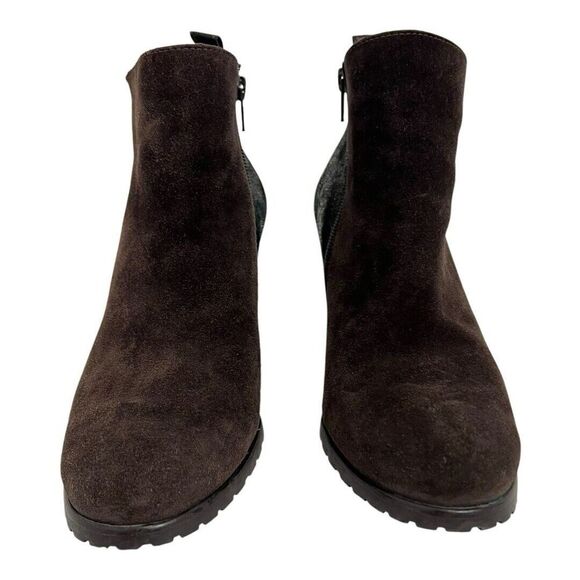 Paul Green Womens Size UK 6 US 8.5 Rockin Brown Suede Leather Zipper Ankle Boot - Picture 2 of 8